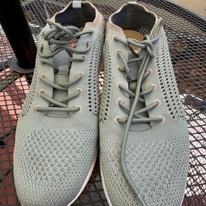Nurture Light Green Sneakers with Knit Upper